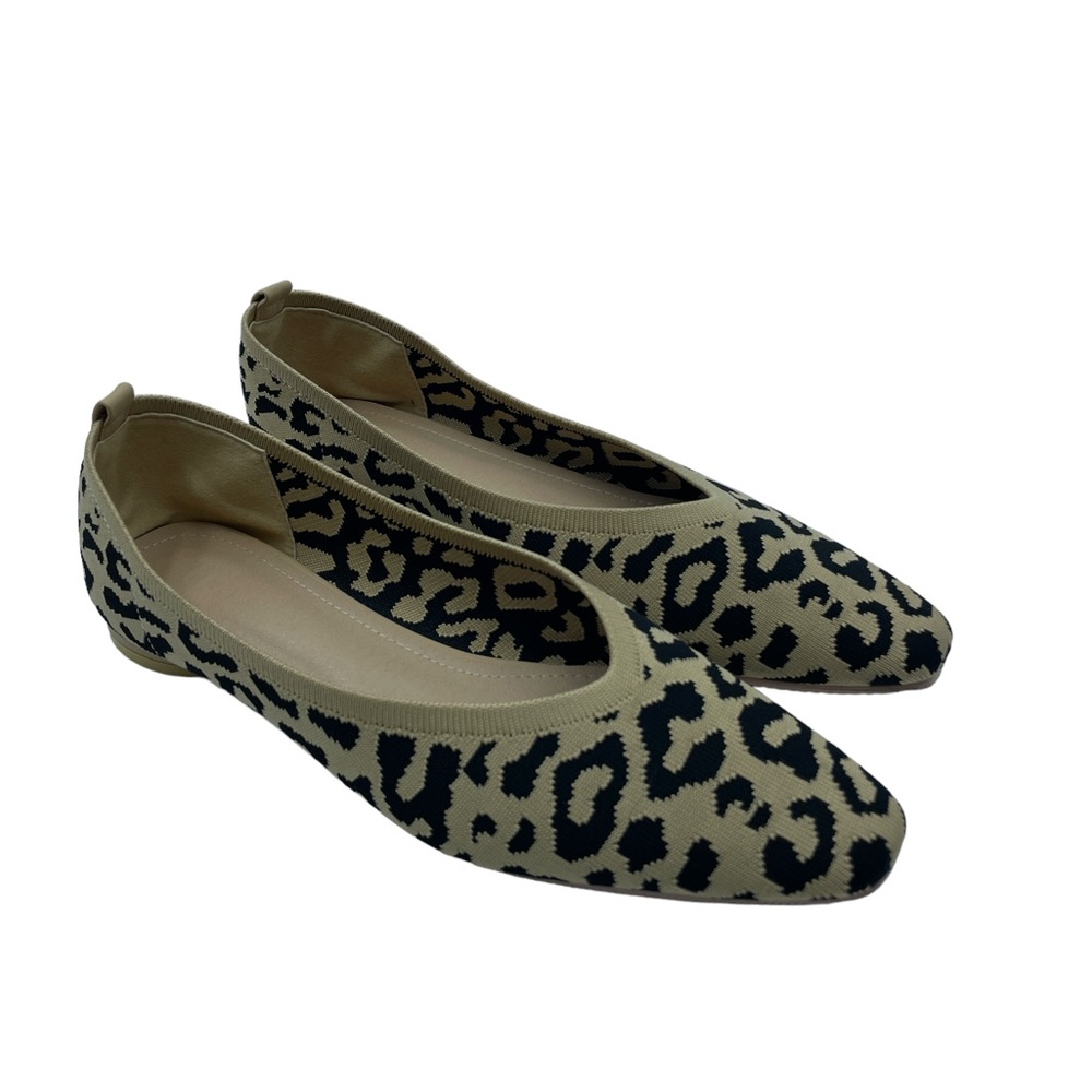 Leopard Print Stretchy Flats - image 1